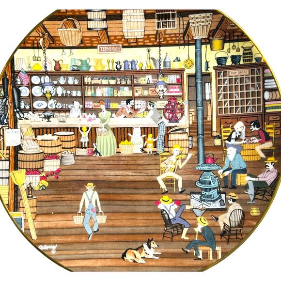 Royal Doulton General Store Plate From American Tapestries Collection - Picture 4 of 5